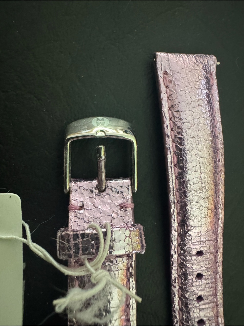 New Michele Metallic Leather 16mm band - Picture 4 of 4